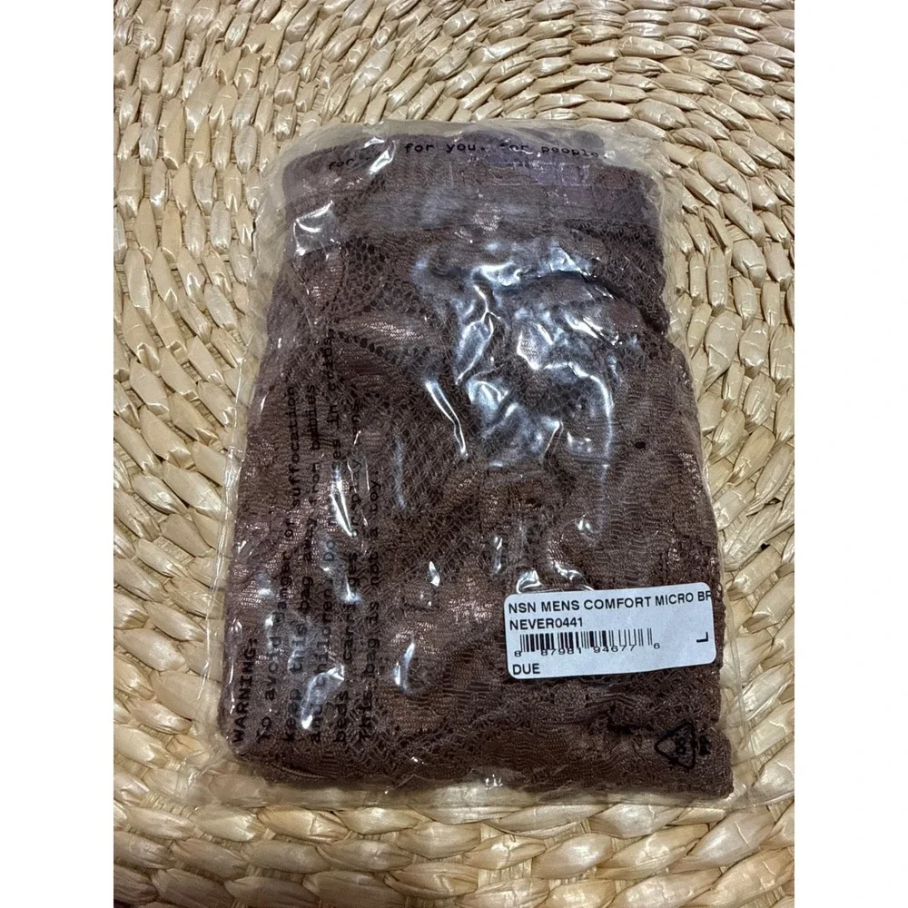 Cosabella Never Say Never Comfort Micro Brief Men's Lace Underwear Due Brown L